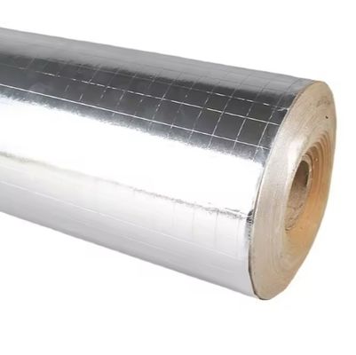 Foil-Scrim-Kraft Facing with 2-way scrim, 60gsm kraft paper backing, and 95gsm basis weight for insulation applications