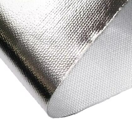 Aluminum Foil 100% Fiberglass Cloth 0.4mm Thickness 100cm Width