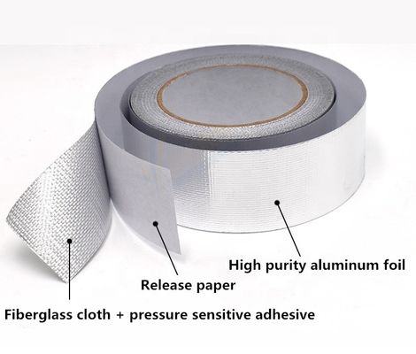 Laminated Aluminum Foil Glass Cloth Tape Self Adhesive Aluminium Foil Tape