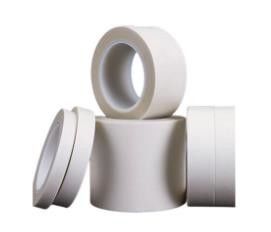 White Color 25mm PTFE Insulation Tape With Silicone Adhesive For H Class Temperatures