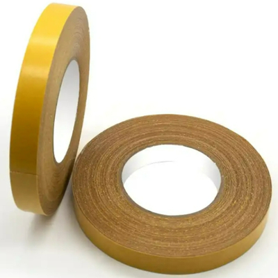 Adhesive Double Sided Tissue Tape With Brown Glassine Release Liner 90um Thickness For General Bonding