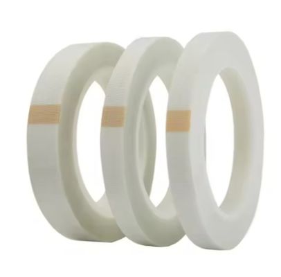 White Glass Cloth Adhesive Tape with 4N/cm Adhesive Strength, Flame Retardant and Chemical Resistance for Motor Bonding