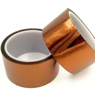 Amber Polyimide Film Adhesive Tape with 33m Standard Roll Length and ≥2.0KV BDV for High Temperature Applications