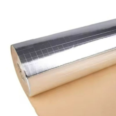 Foil-Scrim-Kraft Facing with 2-way scrim, 60gsm kraft paper backing, and 95gsm basis weight for insulation applications