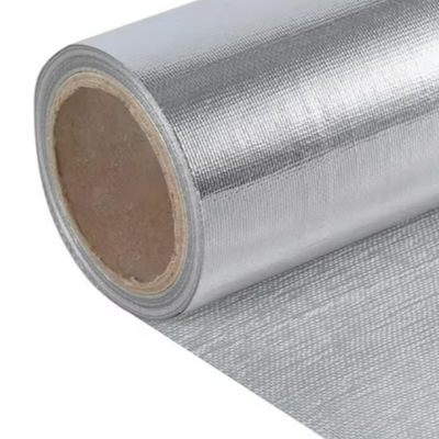 Flame-retardant Foil-Glass Cloth Facing with 10×9 Mesh Glass Cloth 7 um Al Foil and 118 gsm Basis Weight for HVAC and Pipe Insulation