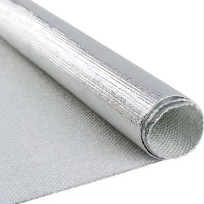 Flame-retardant Foil-Glass Cloth Facing with 10×9 Mesh Glass Cloth 7 um Al Foil and 118 gsm Basis Weight for HVAC and Pipe Insulation