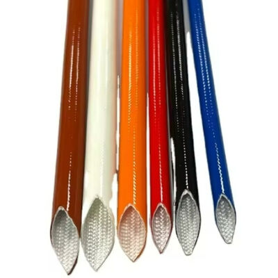 Silicone Varnished Glass Fiber Insulating Sleeve With 0.5~25mm Outer Diameter