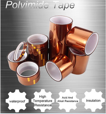 Electrical Insulation Polyimide Film Adhesive Tape H Grade No Releasing Paper