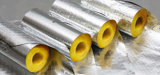 18um Aluminum Foil Fiberglass Cloth For Heat Reflection And Heat Insulation