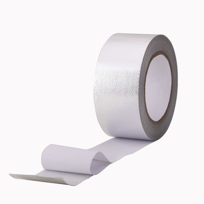 Hot Melt Glass HVAC Aluminum Duct Tape 18um With Releasing Paper